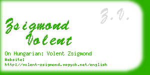 zsigmond volent business card